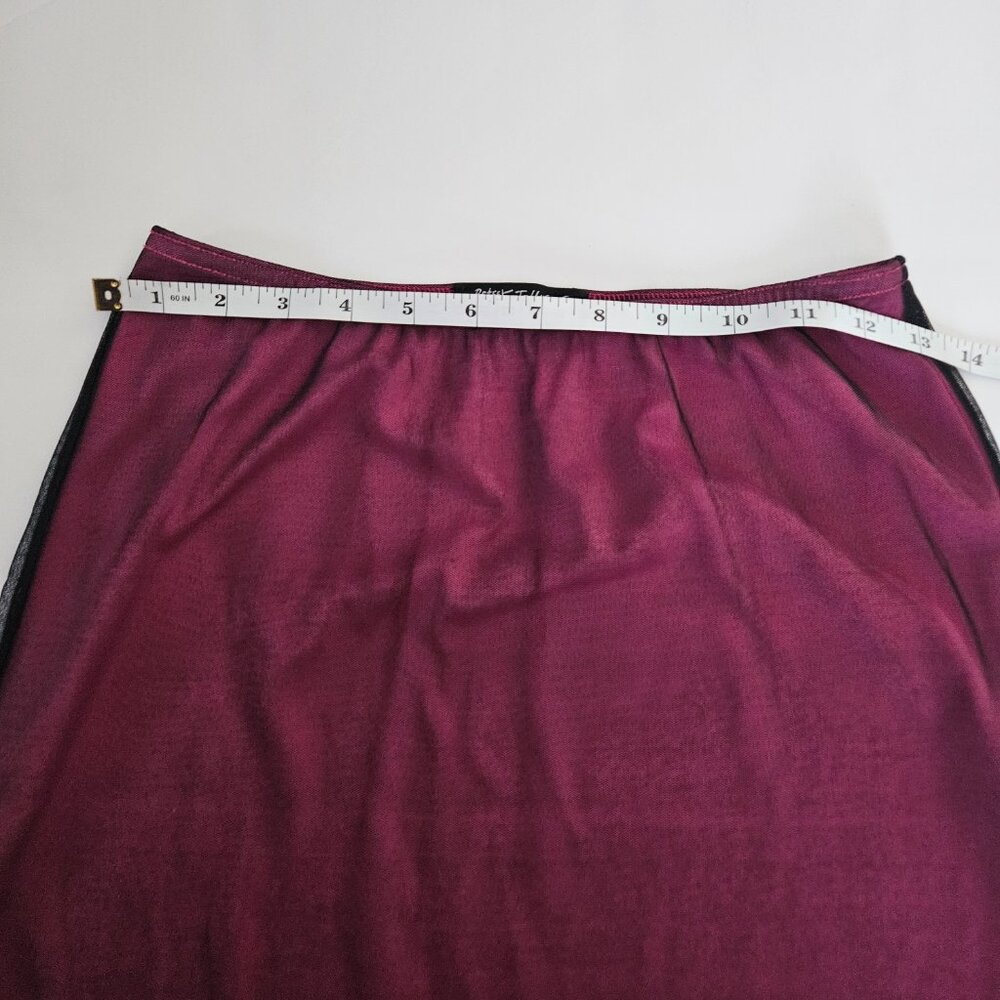 RARE VINTAGE Betsey Johnson New York Mesh Overlay Embroidered Skirt P - Picture 16 of 16